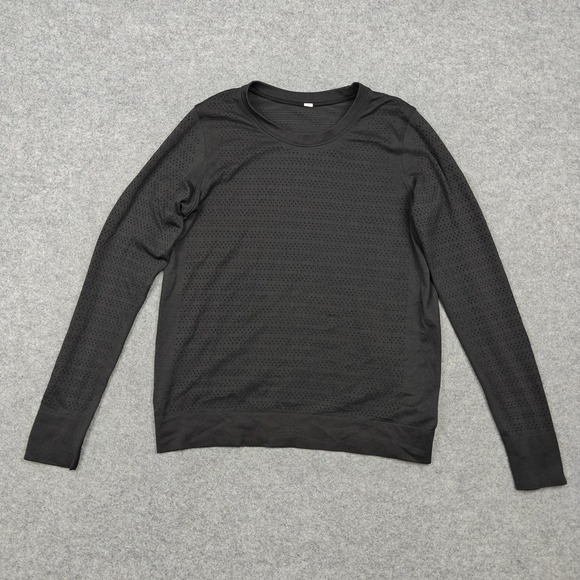 lululemon athletica Tops - Lululemon Shirt Womens 6 Black Swiftly Tech Long Sleeve Seamless Running Gym